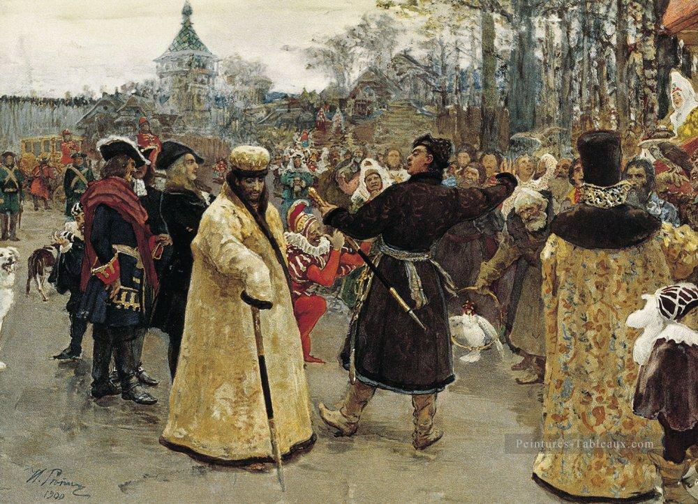 arrivée tsars piotr et ioann 1900 Ilya Repin Peintures à l'huile